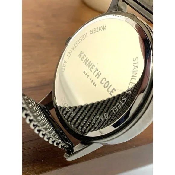 Kenneth Cole Men's Watch GG70017 Quartz Gray Dial Gunmetal Stainless Steel 44mm